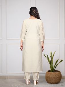 Ladies Embroidered Chanderi Silk Kurta, Pant and Dupatta Set