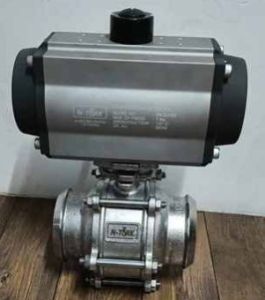 3 PC Pneumatic Design Butt Weld Floating Ball Valve