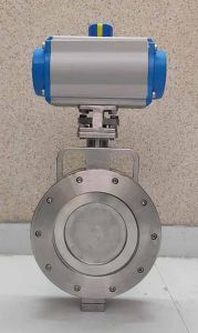 Pneumatic Double Eccentric Wafer Type Butterfly Valve