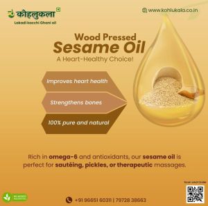 Wooden Cold Pressed Sesame Oil