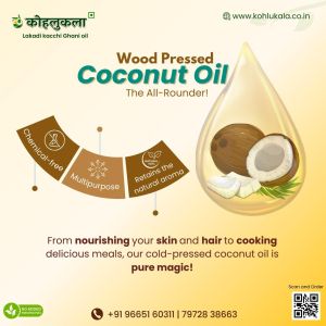 Wooden Cold Pressed Coconut Oil