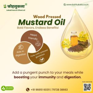 Wooden Cold Pressed Black Mustard Oil