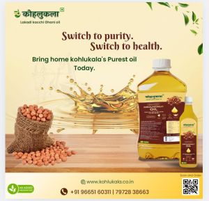 Wooden Cold Pressed Groundnut Oil