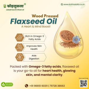 Wooden Cold Pressed Flaxseed Oil