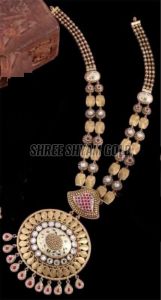 Royal Antique Style Gold Long Necklace