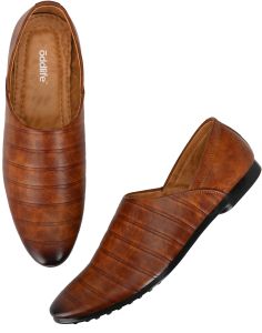 Mens Tan Nagra Soft Stitch Slip-On Shoes