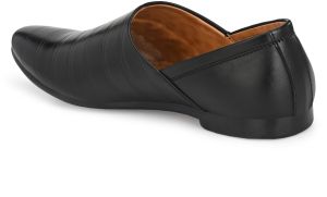 Mens Black Nagra Vertical Stitch Slip-On Shoes