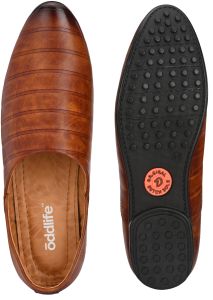 Mens Tan Nagra Soft Stitch Slip-On Shoes