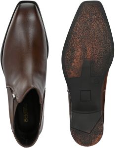 Mens Brown Chelsea Hybrid Lace-Up Boots