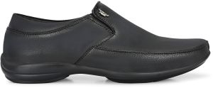 Mens Black Derby Sleek Slip-On Shoes