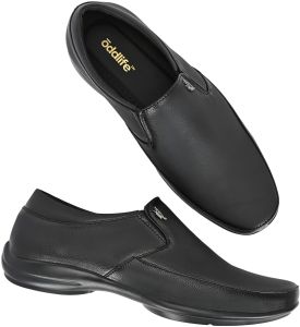 Mens Black Derby Sleek Slip-On Shoes