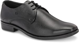 Mens Black Derby Premium Lace-Up Shoes