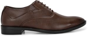 Mens Brown Brogue Sleek Lace-Up Shoes