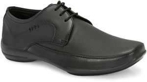 Mens Black Derby Classic Lace-Up Shoes