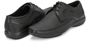 Mens Black Derby Classic Lace-Up Shoes