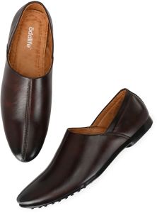 Mens Brown Nagra Sleek Edge Slip-On Shoes