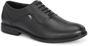 Mens Black Derby Logo Lace-Up Shoes