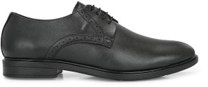 Mens Black Derby Formal Lace-Up Shoes