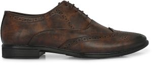 Mens Brown Brogue Classic Lace-Up Shoes