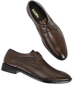 Mens Brown Derby Tailored Lace-Up Shoes