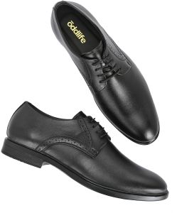 Mens Black Derby Formal Lace-Up Shoes