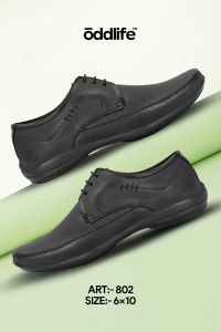 Mens Black Derby Classic Lace-Up Shoes