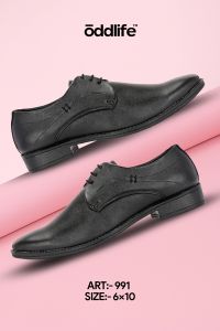 Mens Black Derby Premium Lace-Up Shoes