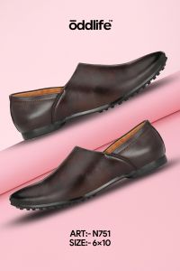 Mens Brown Nagra Sleek Edge Slip-On Shoes