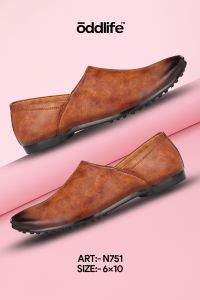 Mens Tan Nagra Textured Sole Slip-On Shoes