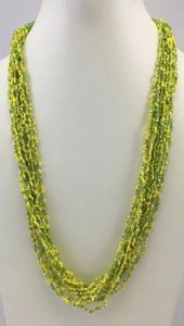 NK 10967 Green Beaded Necklace