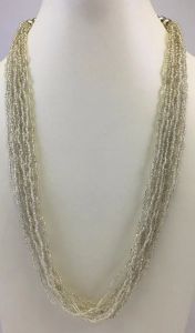 NK 11006 Grey Beaded Necklace