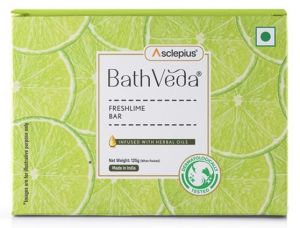 375gm Asclepius Bathveda Fresh Lime Bar Soap