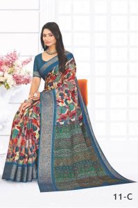 Ladies Multicolor Designer Printed Saree