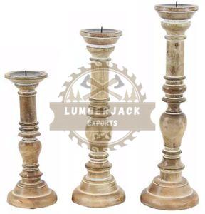 Classic Baluster Wood Candle Pillar Collection