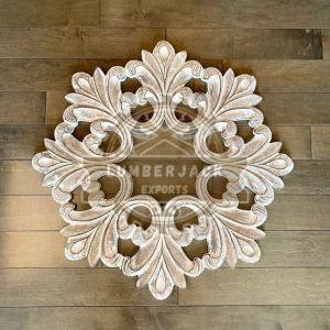 Decorative Resin White Scroll Leaf Accent Wall Panel