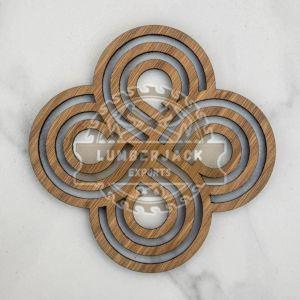 Decorative Sheesham Geometric Accent Wall Panel