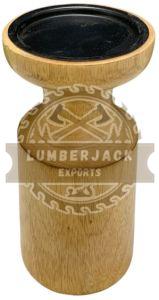 Modern Cylindrical Wooden Candle Stand