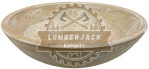 Natural Finish Mango Wood Serving Bowl