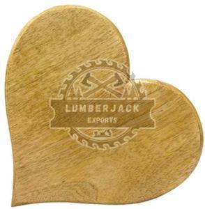 Rustic Wood Heart Accent with Smooth Finish