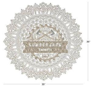 Sheesham Bloom Crest Round Wall Panel
