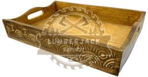 Sheesham Wood Kitchenware Carved Serving Tray