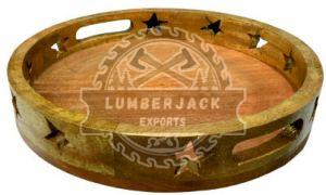 Star Cutout Wooden Serving Tray