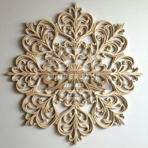 Statement MDF Scroll Floral Mandala Wall Panel