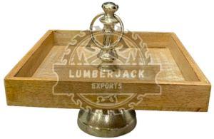 Wooden & Metal Decorative Tray