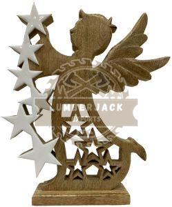 Wooden Carved Rook Sculpture with Antique Finish