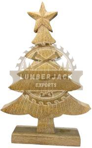 Wooden Decorware Christmas Layered Tree Sculpture