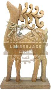 Wooden Decorware Christmas Reindeer Figurine