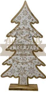 Wooden Decorware Christmas Snowflake Tree Sculpture