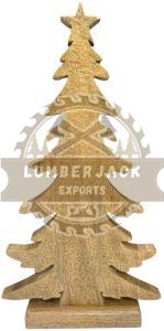 Wooden Decorware Christmas Star Tree Sculpture