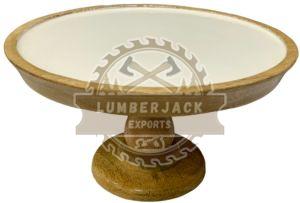 Wooden Pedestal Display Platform Cake Stand